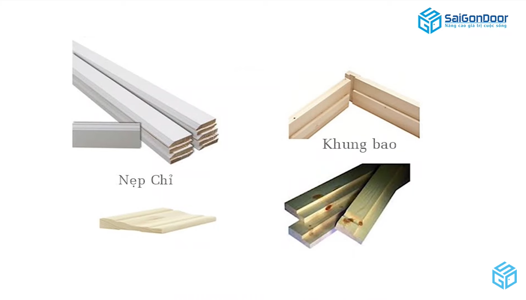 Khung bao và nẹp chỉ cửa gỗ công nghiệp Khung bao và nẹp chỉ cửa gỗ công nghiệp