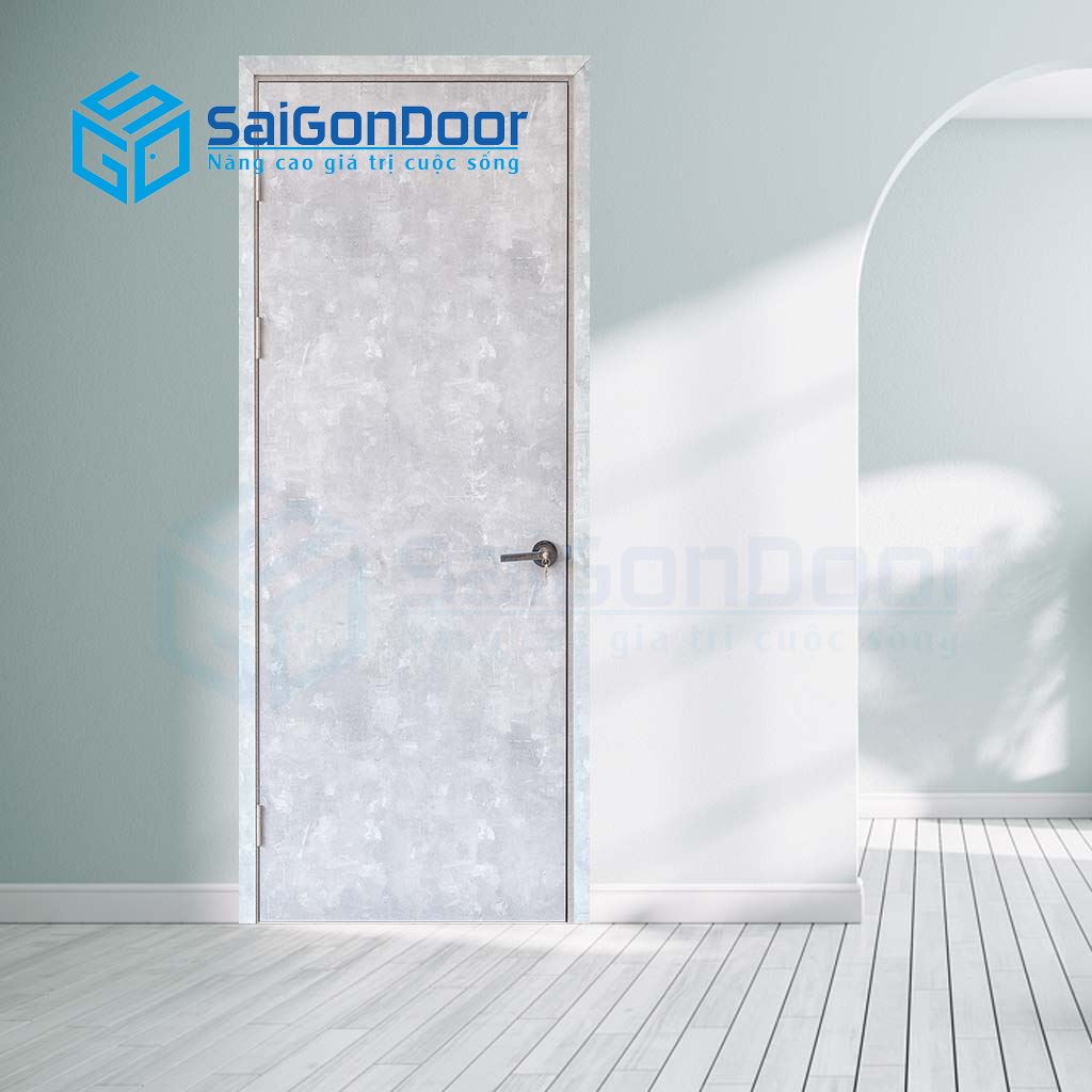 Cửa gỗ MDF Laminate P1 vân kẽm Cửa gỗ MDF Laminate P1 vân kẽm