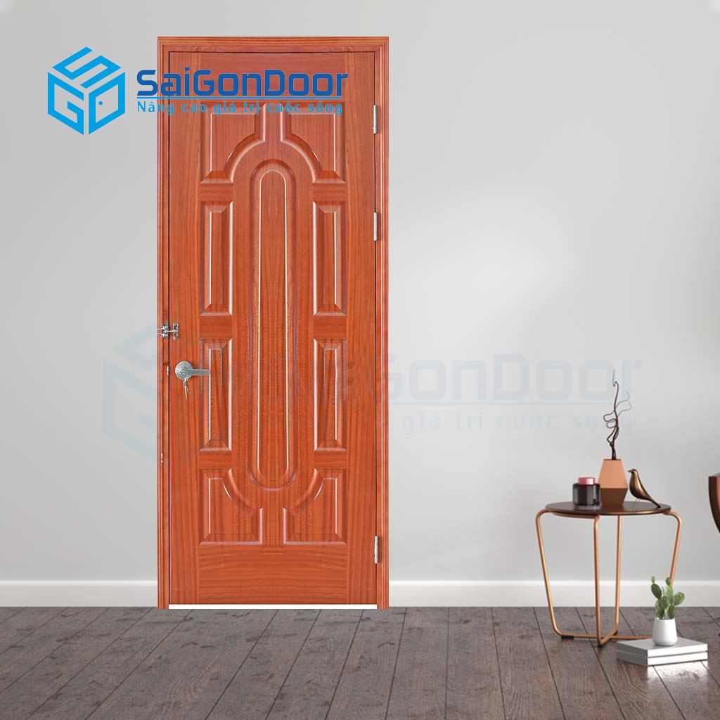 Cửa gỗ nhà tắm mẫu HDF Veneer 19 xoan đào Cửa gỗ nhà tắm mẫu HDF Veneer 19 xoan đào