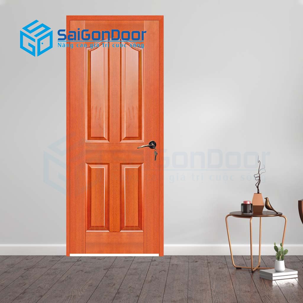 Cửa gỗ phòng tắm HDF Veneer 4A-Căm xe Cửa gỗ phòng tắm HDF Veneer 4A-Căm xe
