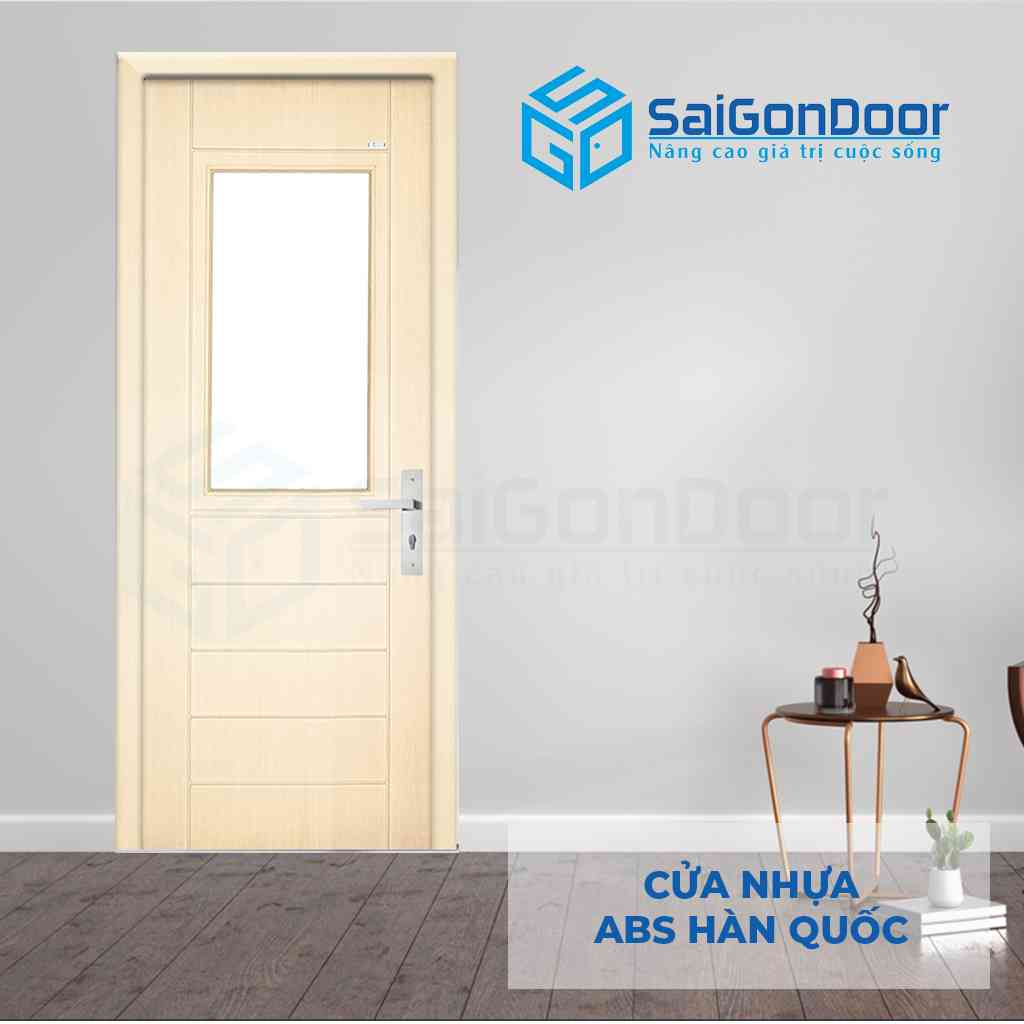 Cửa nhựa ABS KOS 105A-K0201 có ô kính Cửa nhựa ABS KOS 105A-K0201 có ô kính