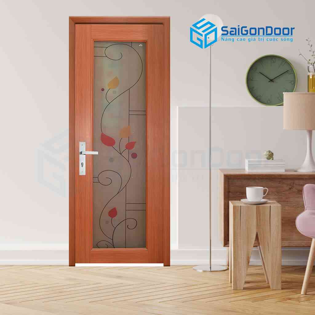 Cửa nhựa phòng tắm có hoa văn Cửa nhựa phòng tắm có hoa văn