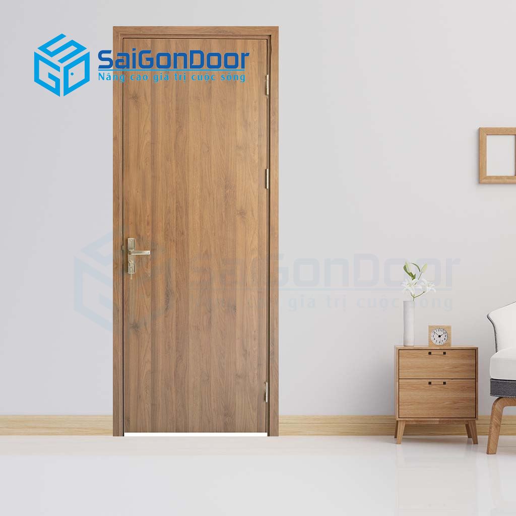 Mẫu cửa nhà tắm đơn giản MDF Melamine P1-1 Mẫu cửa nhà tắm đơn giản MDF Melamine P1-1