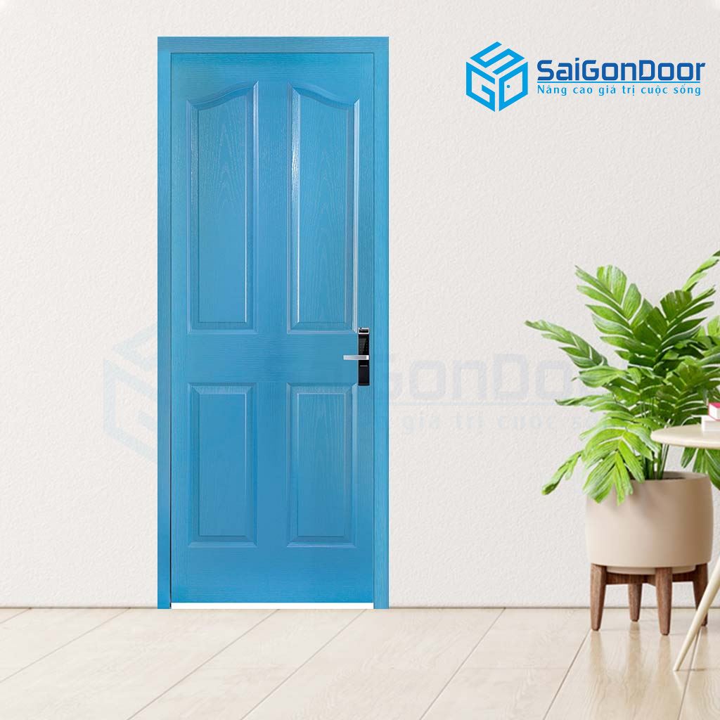 Cửa gỗ HDF 4A-C7 màu xanh dương Cửa gỗ HDF 4A-C7 màu xanh dương