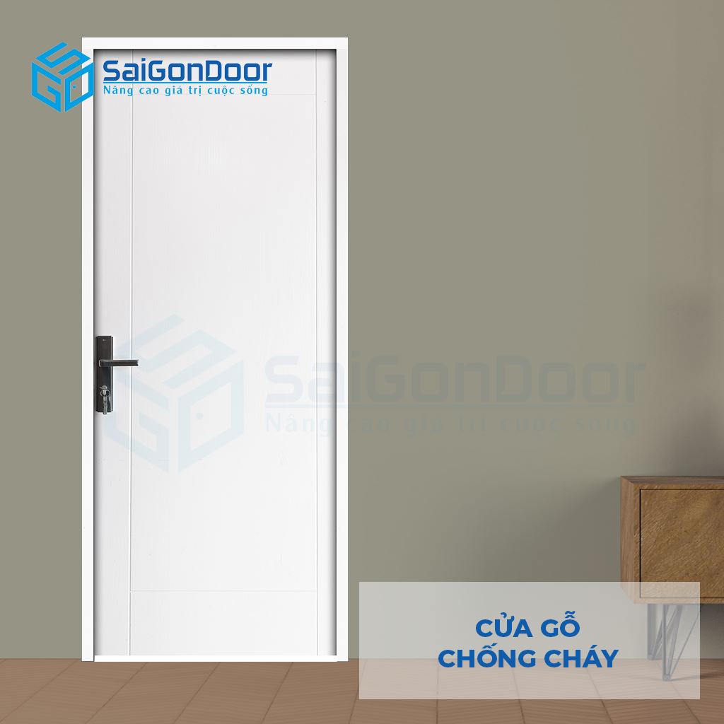 Cửa gỗ chống cháy MDF Laminate P1 Cửa gỗ chống cháy MDF Laminate P1