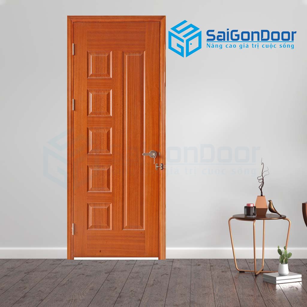 Cửa gỗ công nghiệp HDF giả xoan đào Cửa gỗ công nghiệp HDF giả xoan đào