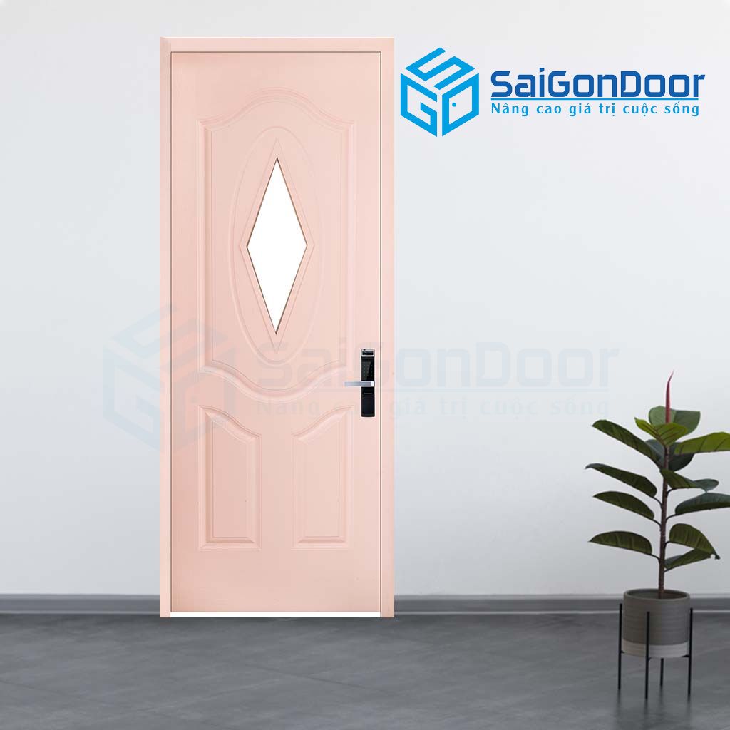 Cửa gỗ phòng ngủ HDF 3AGL-C4 Cửa gỗ phòng ngủ HDF 3AGL-C4