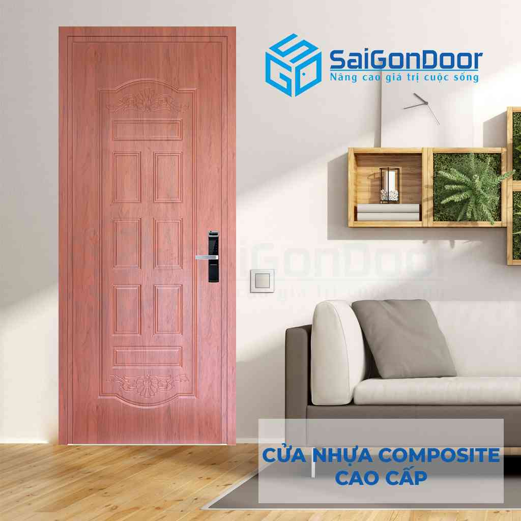 Cửa nhựa composite cho phòng ngủ B13-44 Cửa nhựa composite cho phòng ngủ B13-44