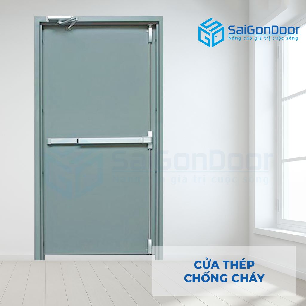 Cửa thép chống cháy mẫu thông dụng Cửa thép chống cháy mẫu thông dụng