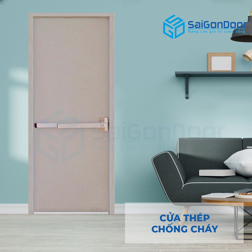 Cửa thoát hiểm màu xám Cửa thoát hiểm màu xám