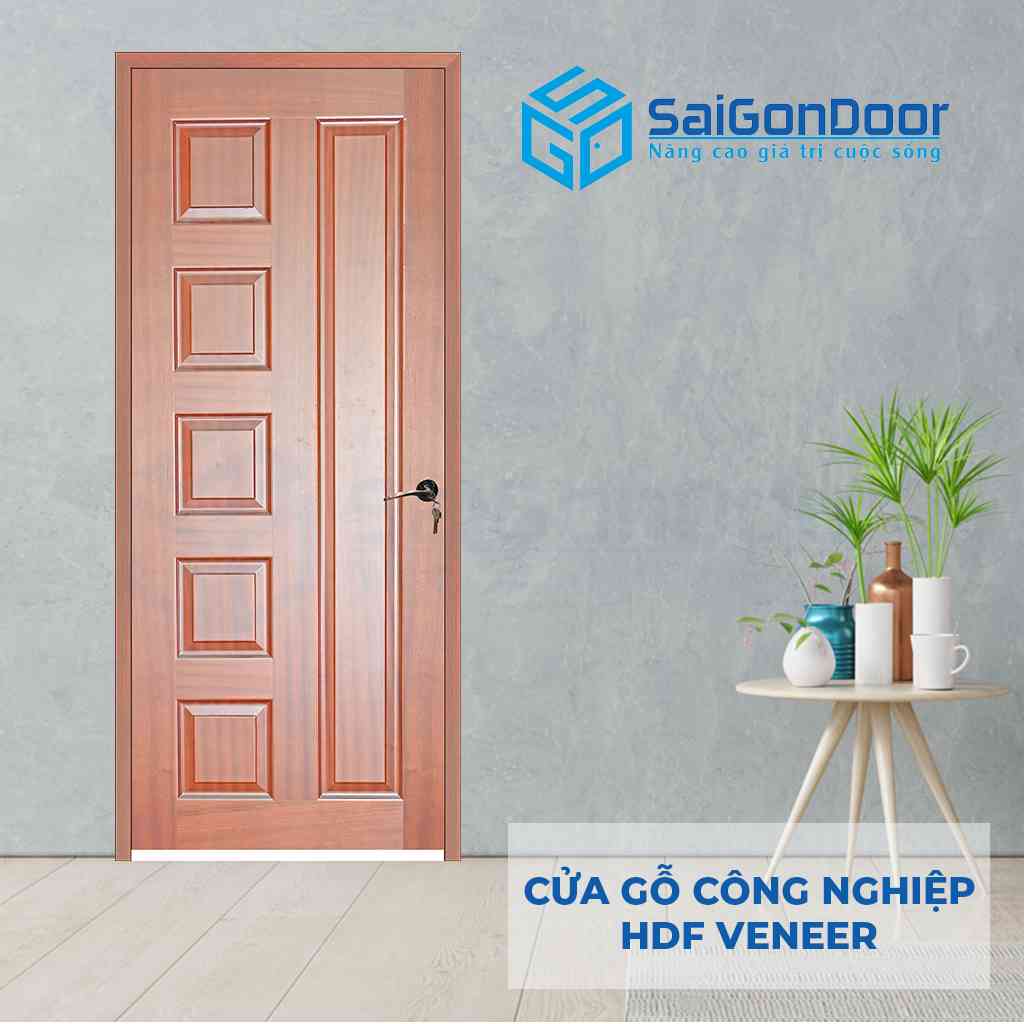 Mẫu cửa HDF Veneer căm xe đẹp Mẫu cửa HDF Veneer căm xe đẹp