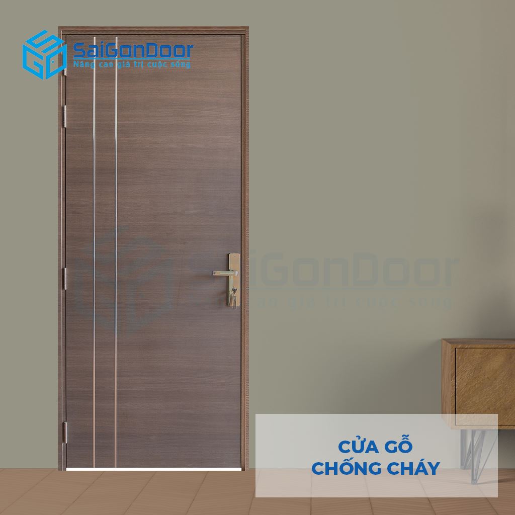 Mẫu cửa gỗ thoát hiểm MDF Laminate P1R2 Mẫu cửa gỗ thoát hiểm MDF Laminate P1R2