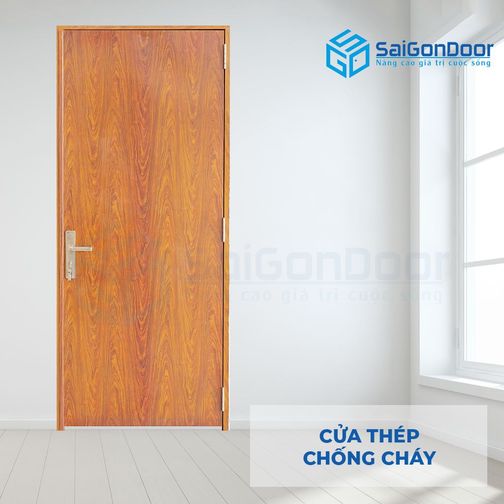 Cửa thép chống cháy P1 cánh đơn cho chung cư Cửa thép chống cháy P1 cánh đơn cho chung cư