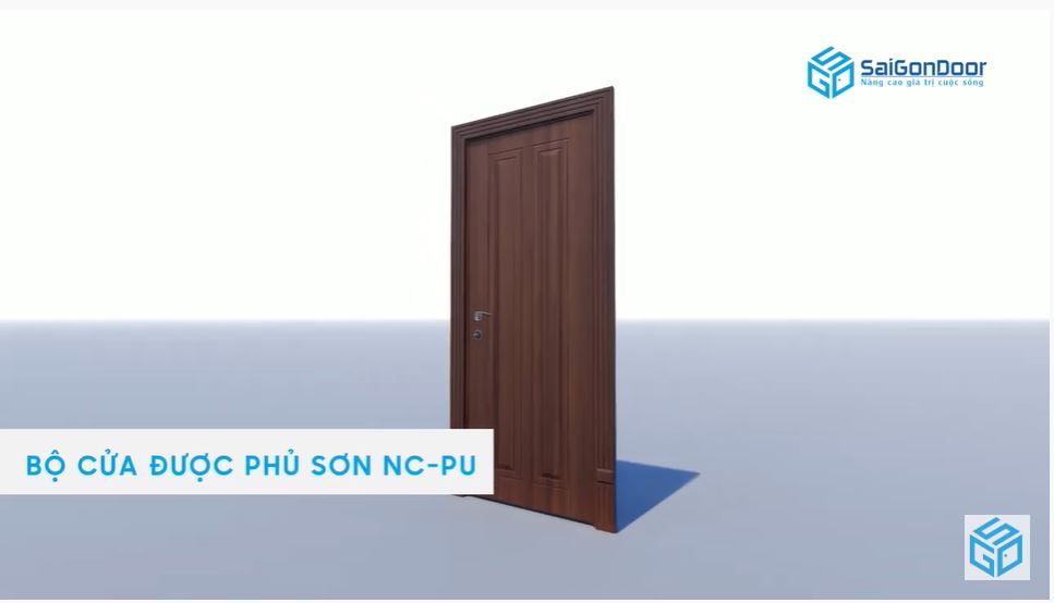 Bộ cửa gỗ công nghiệp MDF được phủ sơn NC - PU Bộ cửa gỗ công nghiệp MDF được phủ sơn NC - PU