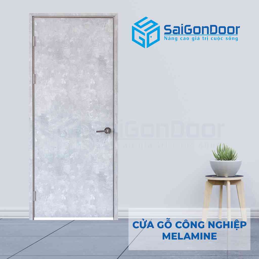 Cửa gỗ MDF Melamine P1 vân kem cho khách sạn Cửa gỗ MDF Melamine P1 vân kem cho khách sạn