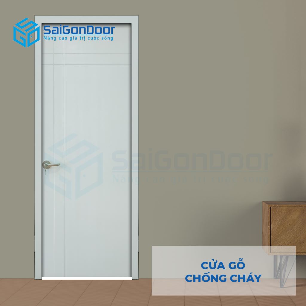 Cửa gỗ chống cháy MDF P1R4 -C1