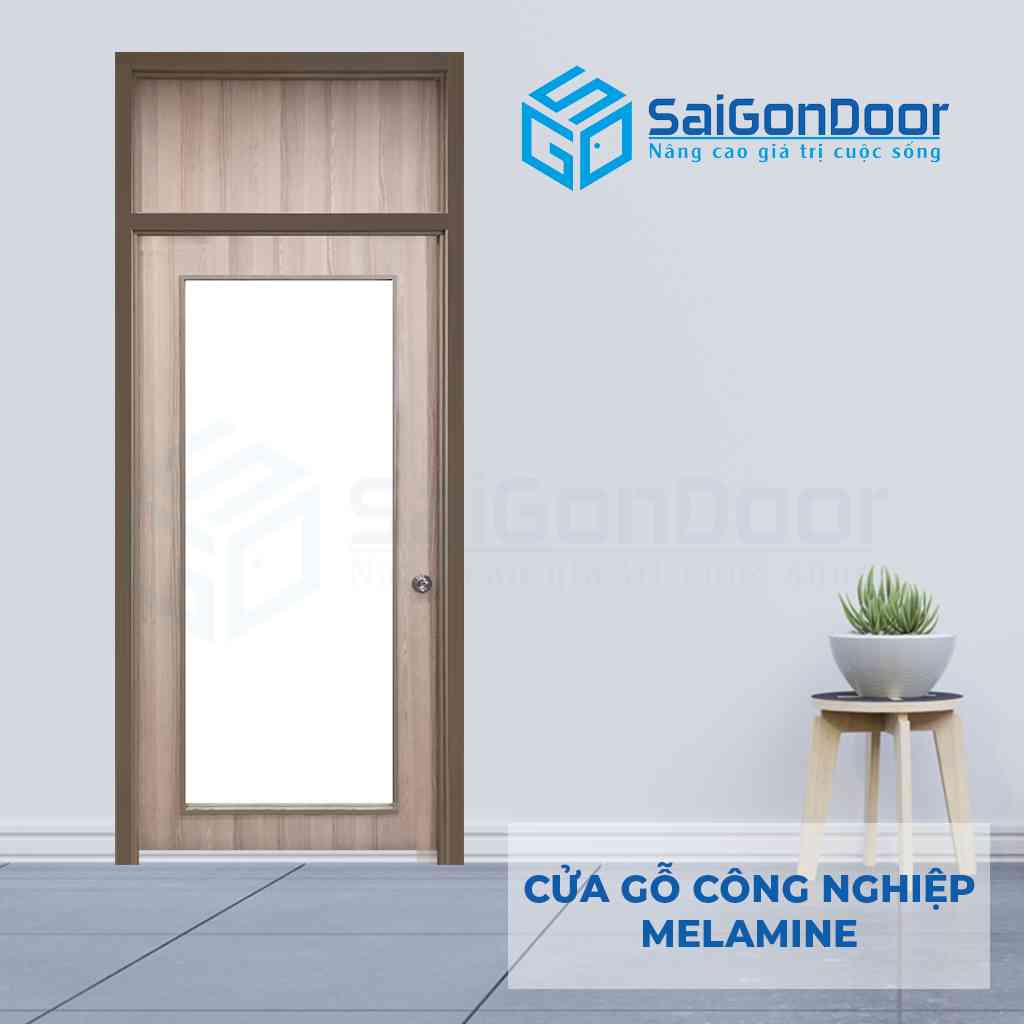 Cửa gỗ công nghiệp SGD Melamine P1G1 cho văn phòng Cửa gỗ công nghiệp SGD Melamine P1G1 cho văn phòng