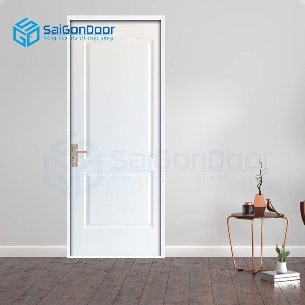 Cửa gỗ công nghiệp sơn trắng HDF 2A-C1 Cửa gỗ công nghiệp sơn trắng HDF 2A-C1