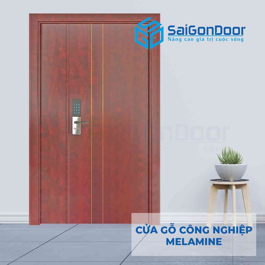 Cửa gỗ ngăn cháy 2 cánh HDF Melamine 2P1R2 Cửa gỗ ngăn cháy 2 cánh HDF Melamine 2P1R2