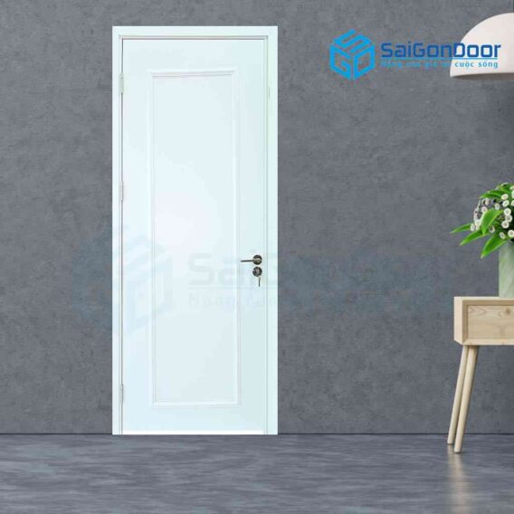 Cửa gỗ phủ nhựa PVC mẫu MDF Veneer màu trắng cho phòng ngủ Cửa gỗ phủ nhựa PVC mẫu MDF Veneer màu trắng cho phòng ngủ