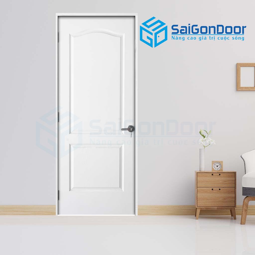 Mẫu cửa gỗ phòng ngủ HDF sơn trơn