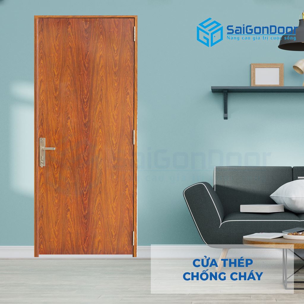 Mẫu cửa ngăn cháy P1 vân gỗ Mẫu cửa ngăn cháy P1 vân gỗ