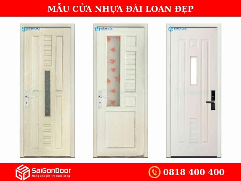 Cửa nhựa giả gỗ Đài Loan giá tốt, mẫu mã đẹp