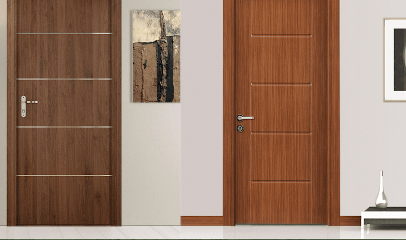 Vật liệu làm nên cửa gỗ công nghiệp là gỗ nhân tạo