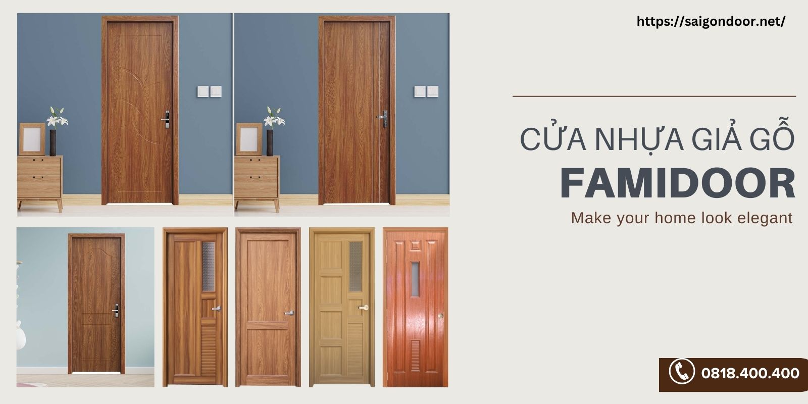 Chất liệu chính sản xuất cửa nhựa giả gỗ