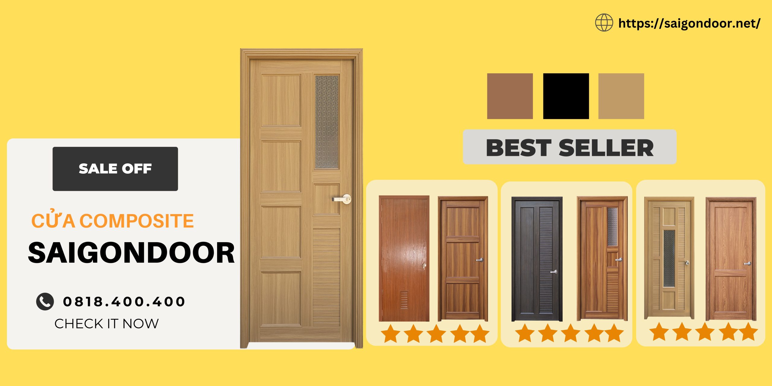 Mua cửa nhựa composite tại Sài Gòn Door uy tín