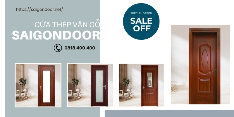 Cập nhật chi phí cửa thép vân gỗ Bình Dương mới nhất