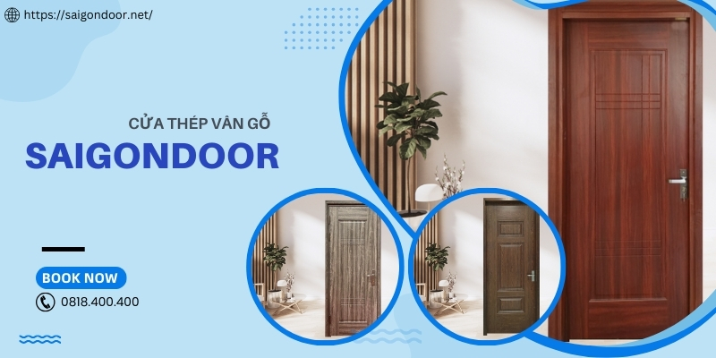 Ưu điểm nổi bật của các mẫu cửa thép vân gỗ 