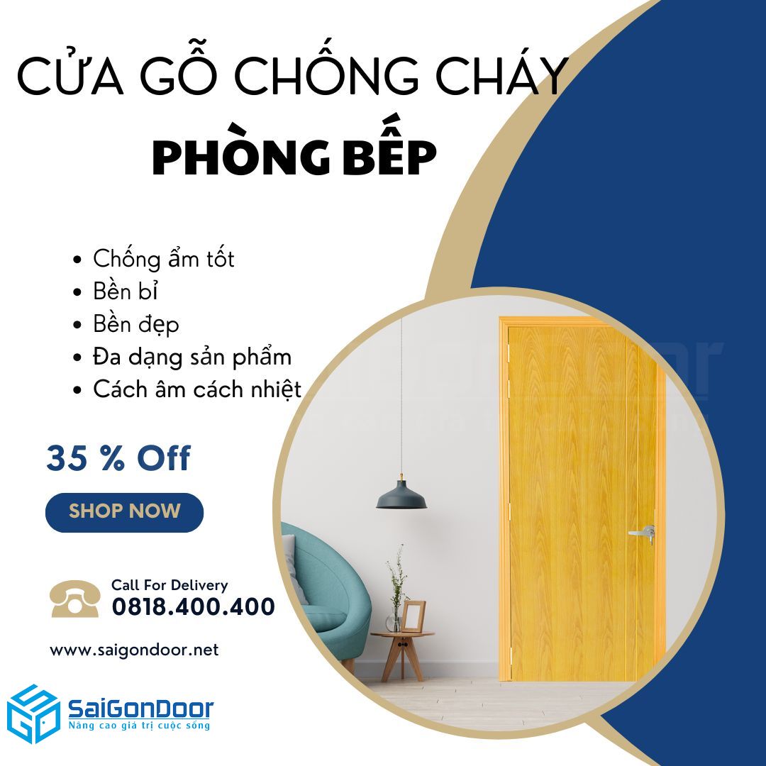 Lưu ý khi dùng cửa gỗ chống cháy cho phòng bếp