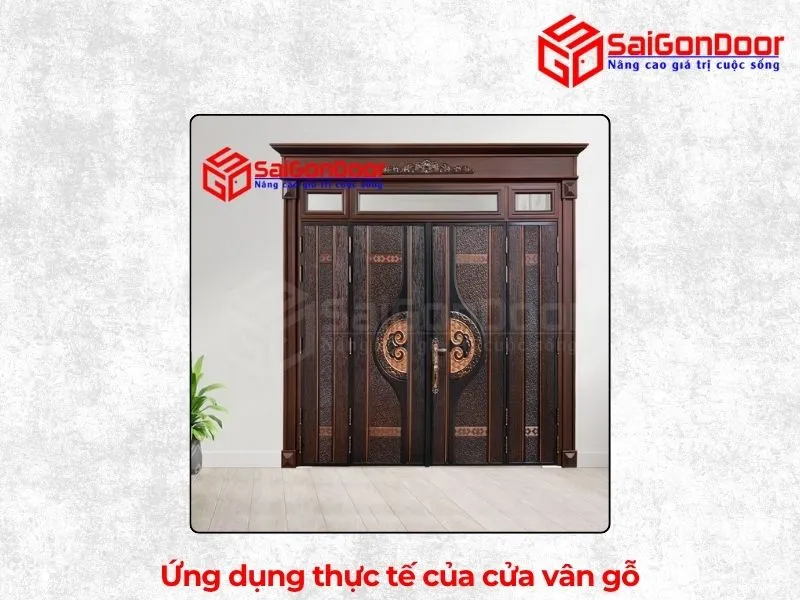 Ứng dụng của cửa vân gỗ 5D Ứng dụng của cửa vân gỗ 5D