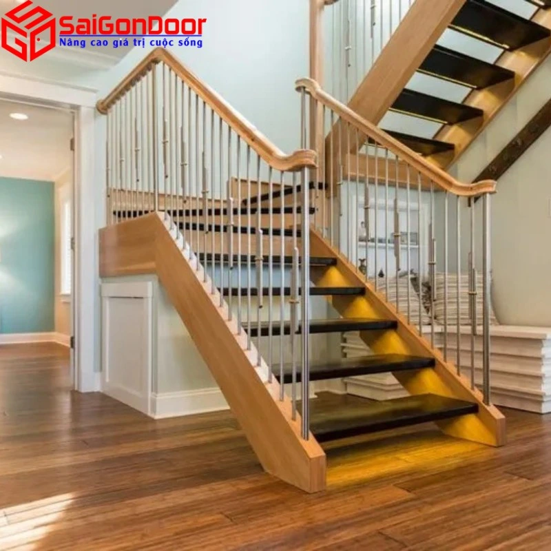 Cầu thang gỗ SaiGonDoor có độ bền lâu Cầu thang gỗ SaiGonDoor có độ bền lâu
