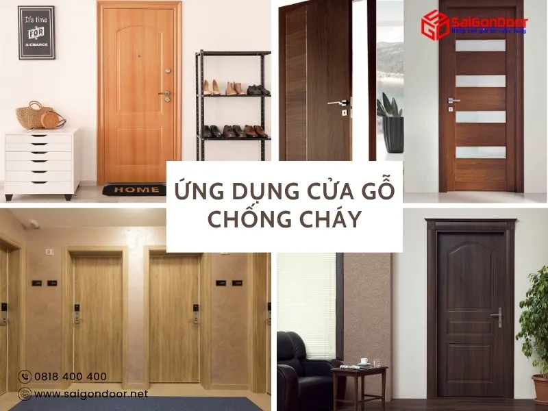 Ứng dụng cửa gỗ chống cháy Ứng dụng cửa gỗ chống cháy