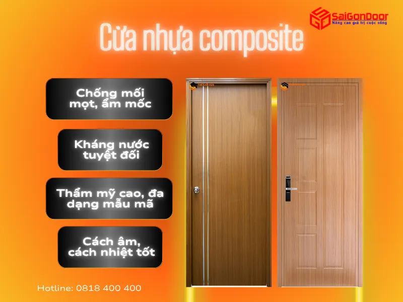 Mẫu cửa nhựa composite SaiGonDoor Mẫu cửa nhựa composite SaiGonDoor