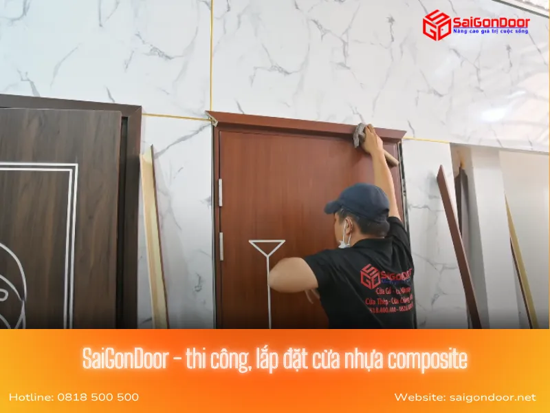 SaiGonDoor thi công, lắp đặt cửa nhựa composite SaiGonDoor thi công, lắp đặt cửa nhựa composite
