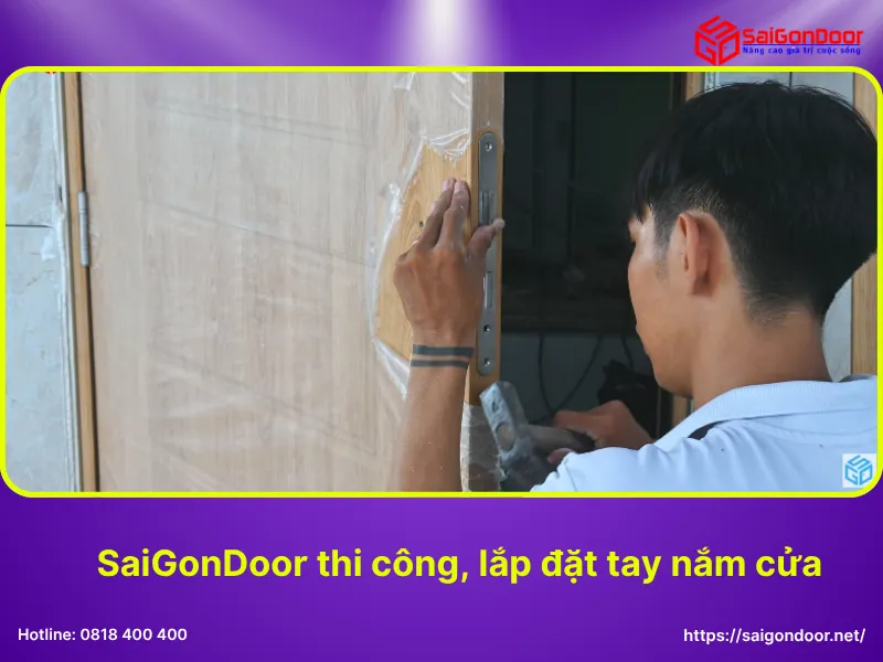 Thi công, lắp đặt tay nắm cửa SaiGonDoor Thi công, lắp đặt tay nắm cửa SaiGonDoor