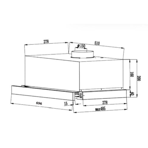 Máy hút mùi Canzy CZ 70WRH 3 Thiết kế của Máy hút mùi Canzy CZ 70WRH