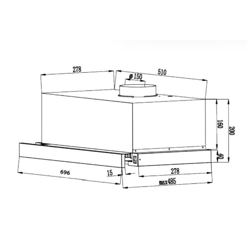 may-hut-mui-canzy-cz-70wrh(1) Thiết kế của Máy hút mùi Canzy CZ 70WRH