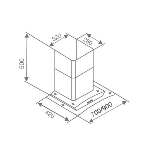 Thiết kế của Máy hút mùi Canzy CZ C510 90