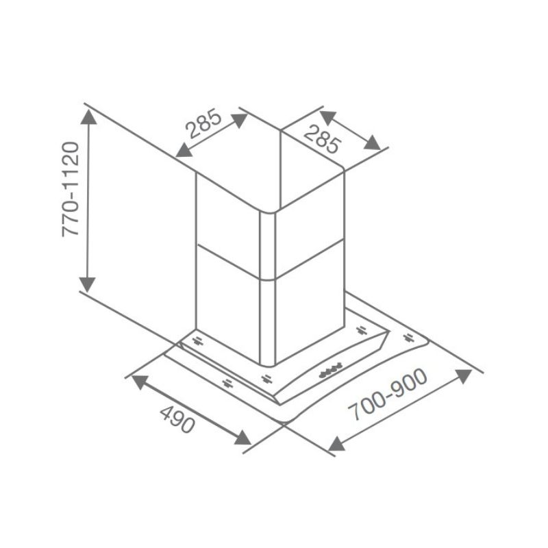 Ảnh kích thước máy hút mùi Canzy CZ C620/90 Ảnh kích thước máy hút mùi Canzy CZ C620/90