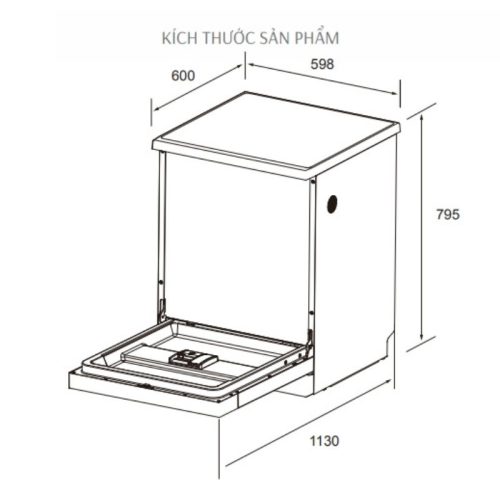 Máy rửa bát độc lập Canzy CZ-BHN14PTC 5 kich thuoc may rua bat doc lap canzy cz bhn14ptc