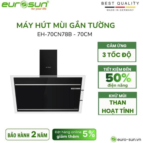 Máy hút mùi áp tường Eurosun EH-70CN78B