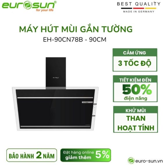 Máy hút mùi áp tường Eurosun EH-90CN78B