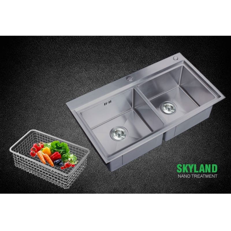 Chậu rửa Eurosun handmade nano treatment skyland EU-8246HS Chậu rửa Eurosun handmade nano treatment skyland EU-8246HS