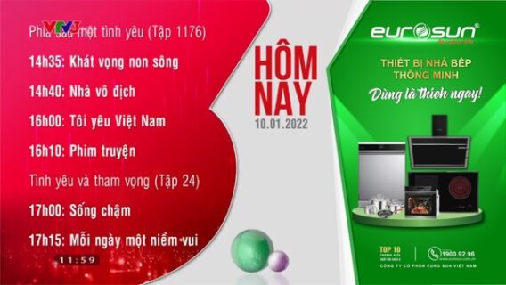 Eurosun trên kênh VTV3 vào 19h50 hàng ngày