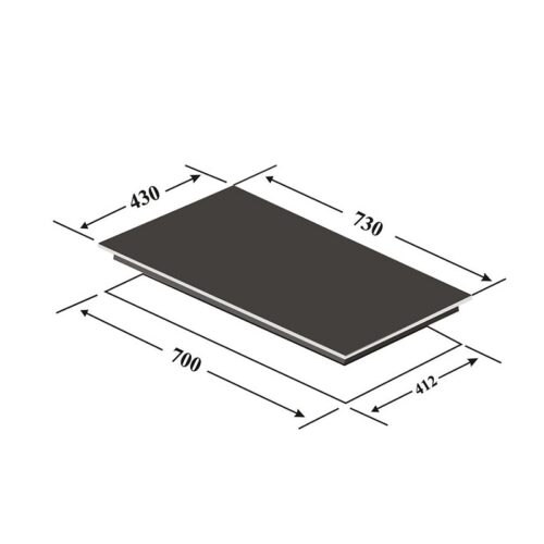Bếp từ đôi Eurosun EU-T702PLUS lắp âm 3 Kích thước bếp từ đôi Eurosun EU-T702PLUS lắp âm