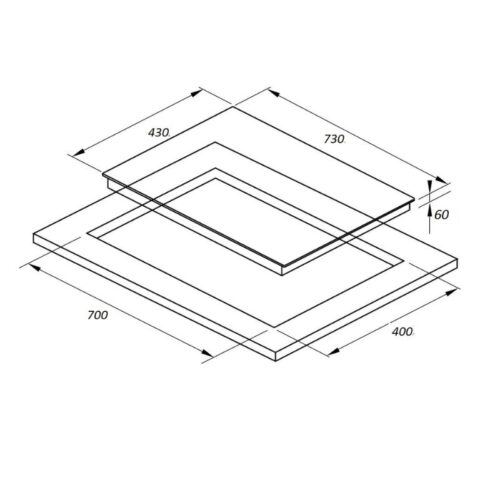 Bếp từ đôi Eurosun EU-T210PLUS lắp âm 3 Kích thước bếp từ đôi Eurosun EU-T210PLUS lắp âm